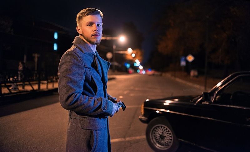 парень, мужчина, модель, ночь, улица, авто, автомобиль, краснодар photo preview