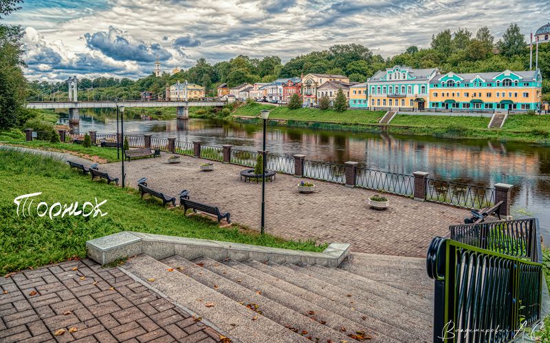 торжок набережная река тверца Виды городка Торжок.photo preview