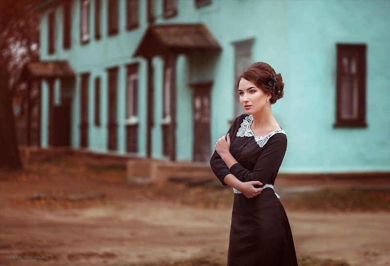 черное платье, девушка, осень, винтаж, ретро based on Lermontov...photo preview