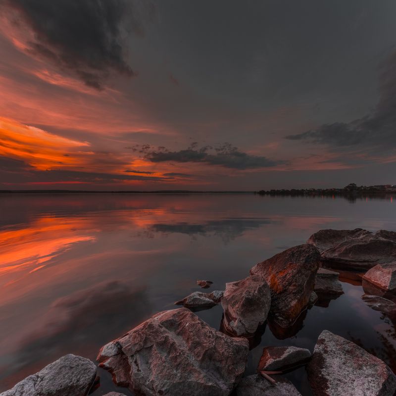 челябинск, сосновка, закат, озеро, облака,  t_berg Тихий вечер с комарами фото превью