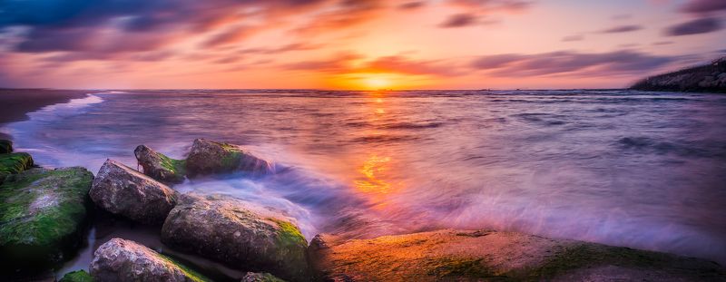 Beach, Beautiful, Clouds, Sea, Sky, Stones Lido beach(panorama)photo preview