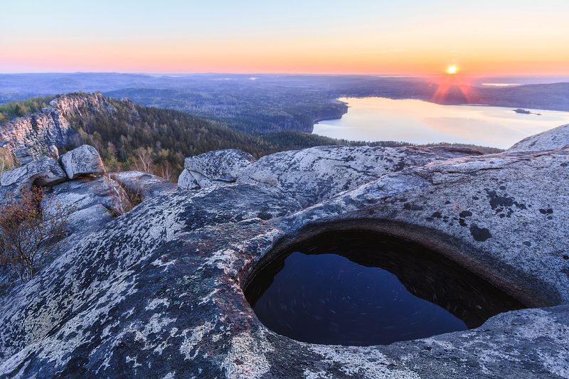 урал, аракуль, шихан, гора, ванна, закат, рассвет, природа, скала, озеро, пейзаж, вода Аракульский Шиханphoto preview