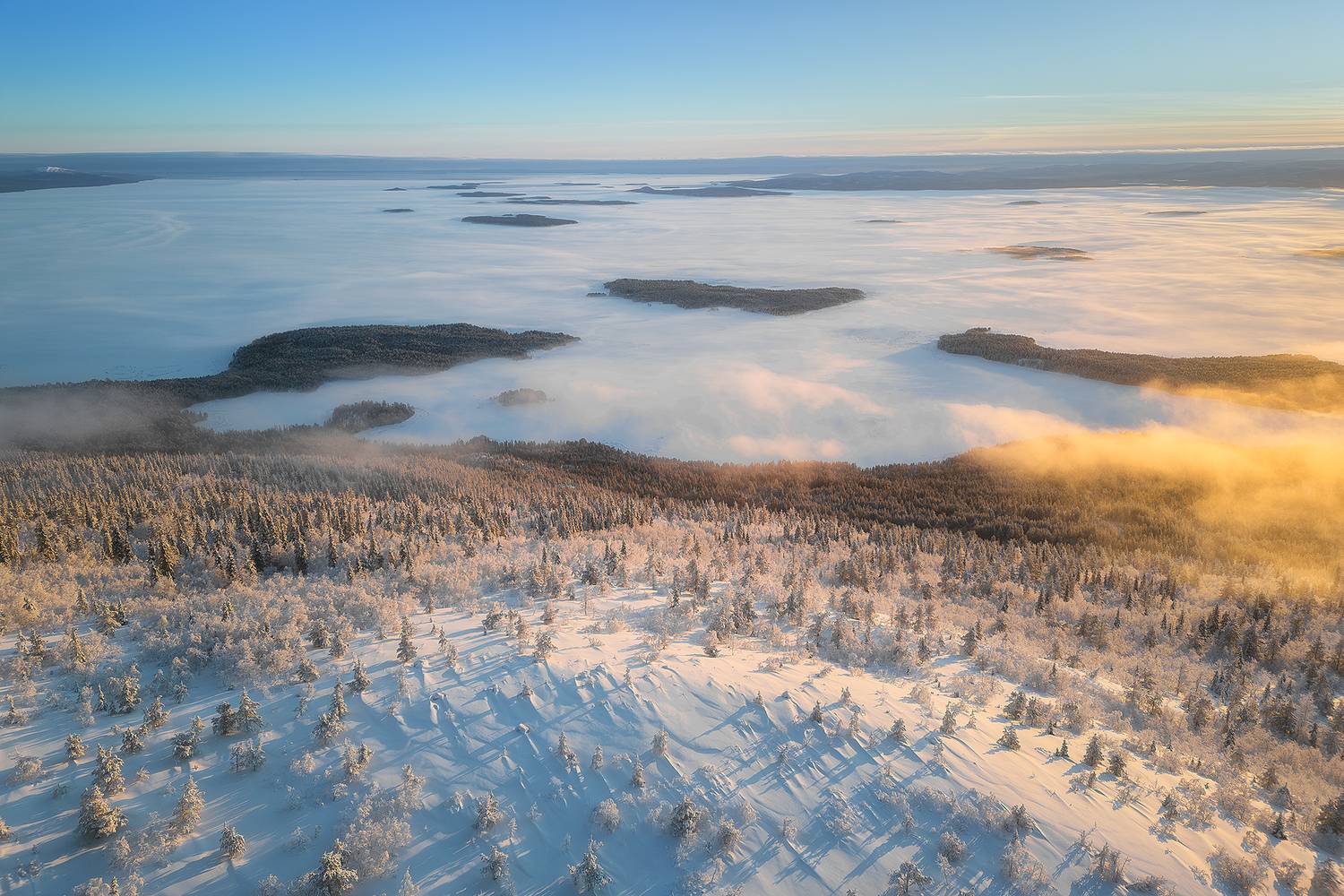 природа, пейзаж, закат, кандалакша, зима, январь, волосяная сопка, волосяная, залив, мурманская область, россия,, Alexander Pashenichev