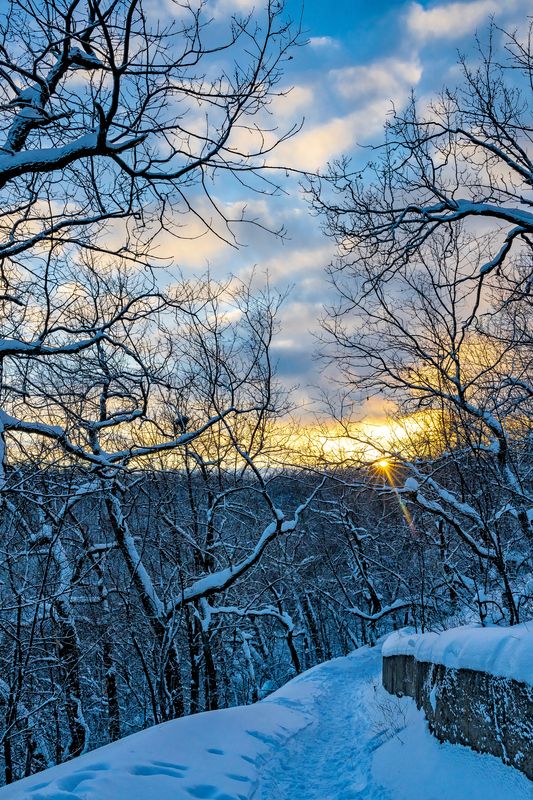 природа, закат, солнечный луч, терренкур, саратов Последний луч морозного дня..photo preview