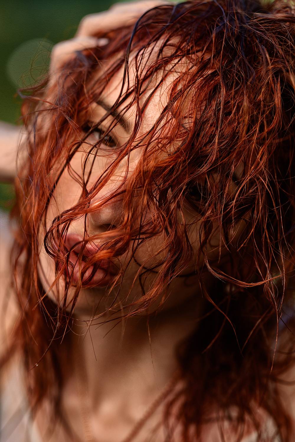 рыжая, redhead, портрет, portrait, глаза, eyes, губы, lips, желание, desire, Романовский Владимир