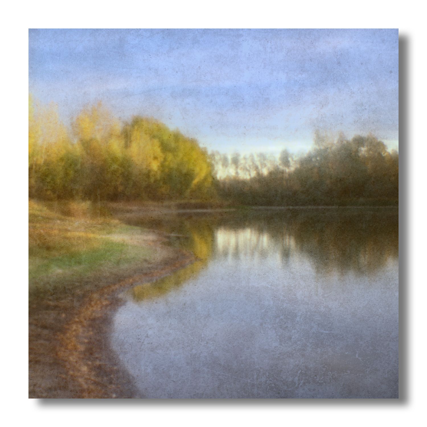 пикториализм, монокль, арт-фотография, художественная фотография, пикториальный пейзаж, пикториальная фотография Рассвет на озереphoto preview