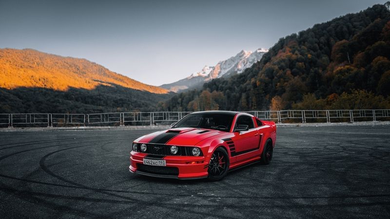 машина автомобиль горы природа сочи mustang Ford Mustang GTphoto preview