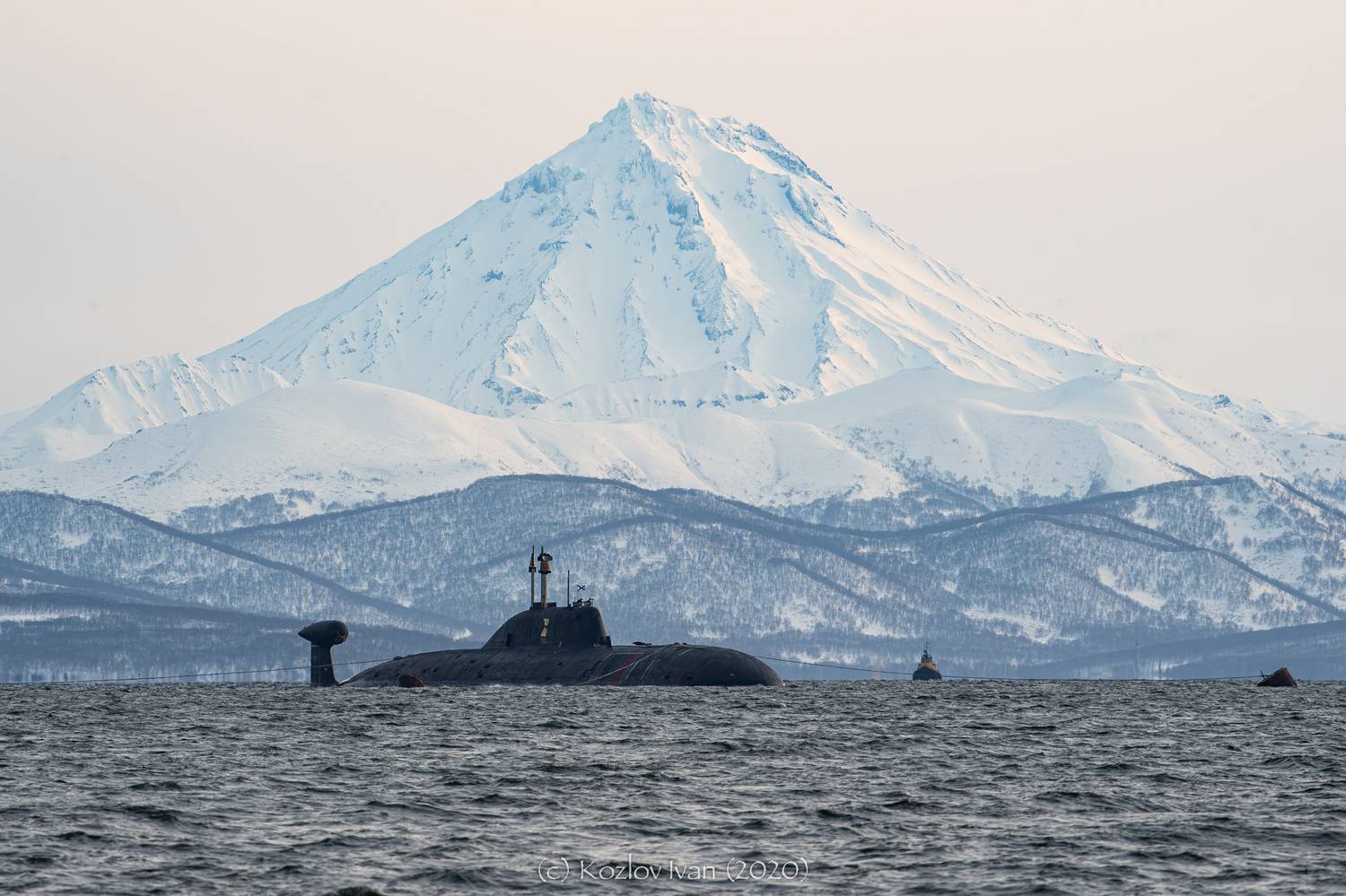 камчатка, вулкан, зима, подводная лодка,, Козлов Иван