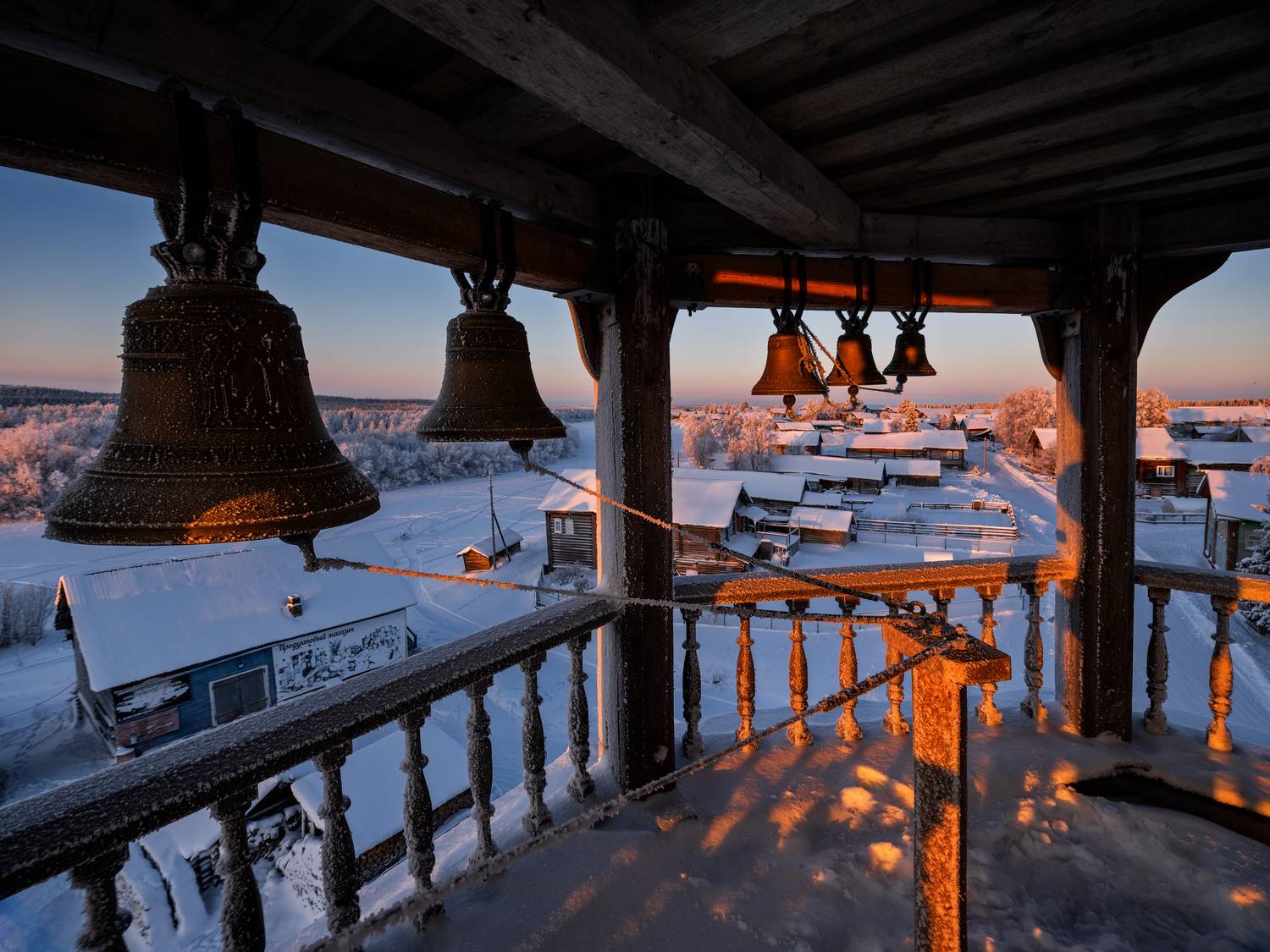 Полдень. Автор: Олег Зверев кимжа, архангельская область, зима, мороз, Олег Зверев