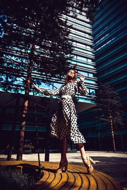 woman, portrait, fashion, beauty, outdoors Cities dress in patterns; fashion learns how to wear themphoto preview