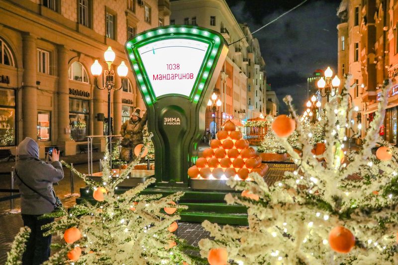 москва старыйарбат огнибольшогогорода зимняясказка сказкавгороде рождество проектзимавмоскве рождественскоенастроение мандарин снег Мандариновый Арбатphoto preview