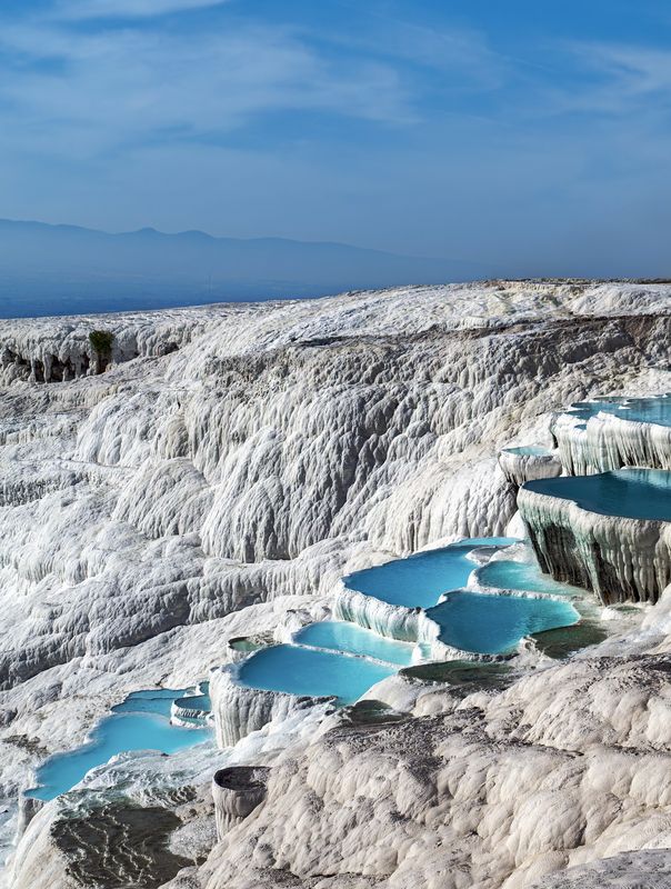 памуккале, турция, травертины, вид сверху, аэросъемка Знаменитые травертины Памуккалеphoto preview