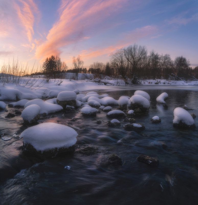 Вечер на зимнем перекатеphoto preview