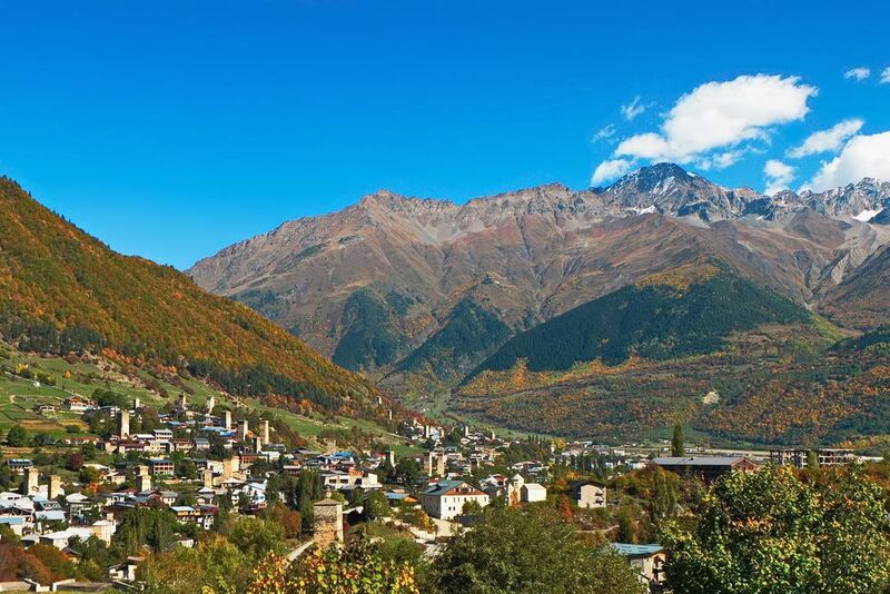 осень, горы, сванетия, грузия Местиаphoto preview