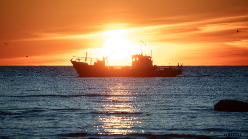 чудское озеро, сейнер, рыбаки, озеро, закат, пейзаж, сигма 100-400 dg dn os. Лучшая в мире работаphoto preview