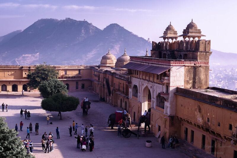 архитектура, городской пейзаж, дворцы, крепости, крепость амбер, джайпур, индия Дворец-крепость Амбер (город Джайпур, Индия)photo preview