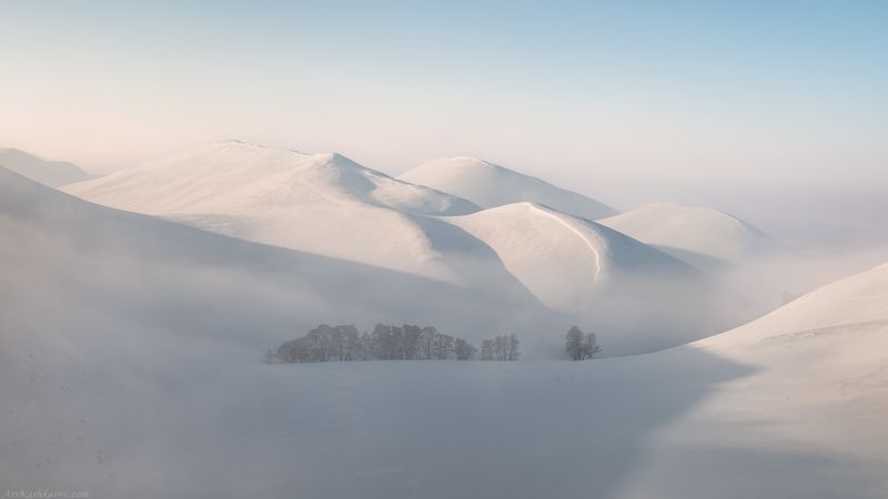 оренбуржье, зима, долгие горы, урал, степь, степной пейзаж, оренбургская область, карамурунтау, зимний туман Зимний туманphoto preview