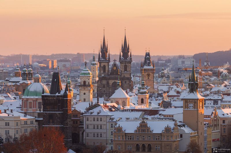 Snow in Praguephoto preview