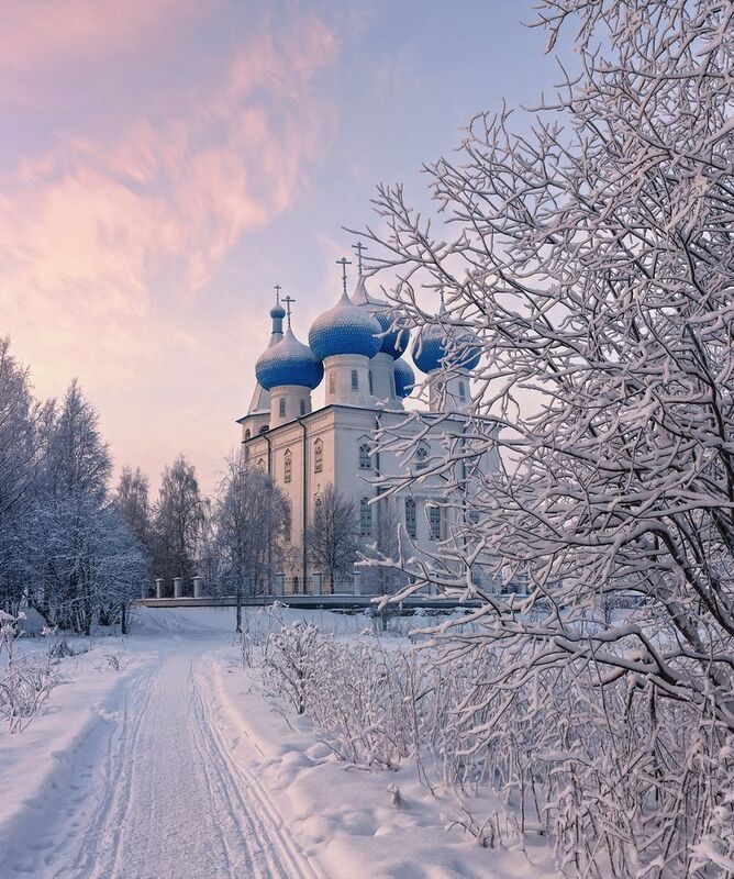 панорама, зима, снег, сугробы, дорога, храм, сретенский храм, рикасово, заостровье, архангельская область Сретенский храм в деревне Рикасово (19 век)photo preview