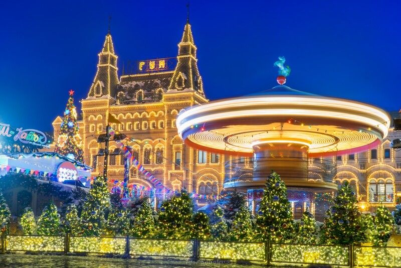 новый год, красная площадь, карусель, москва Новогодняя карусель на Красной площадиphoto preview