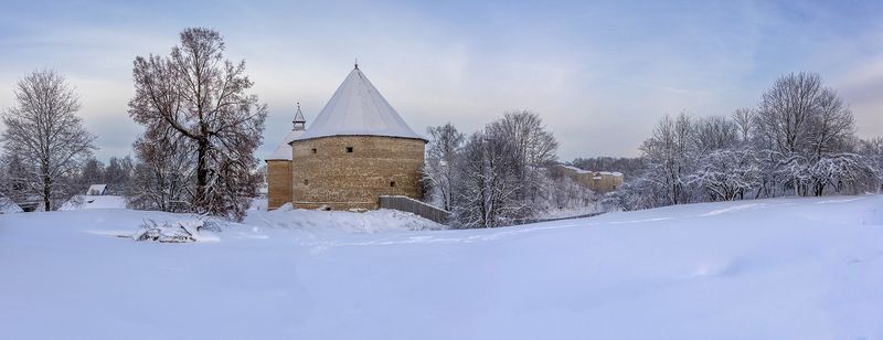 зима, крепость, старая ладога Зима в Старой Ладоге.photo preview