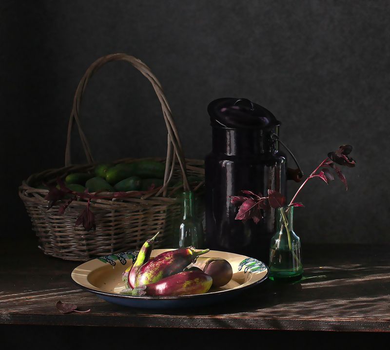 натюрморт, фотонатюрморт, still life, stillifefoto, лето, баклажаны, ретро_натюрморт, наталья_казанцева С баклажанчикамиphoto preview