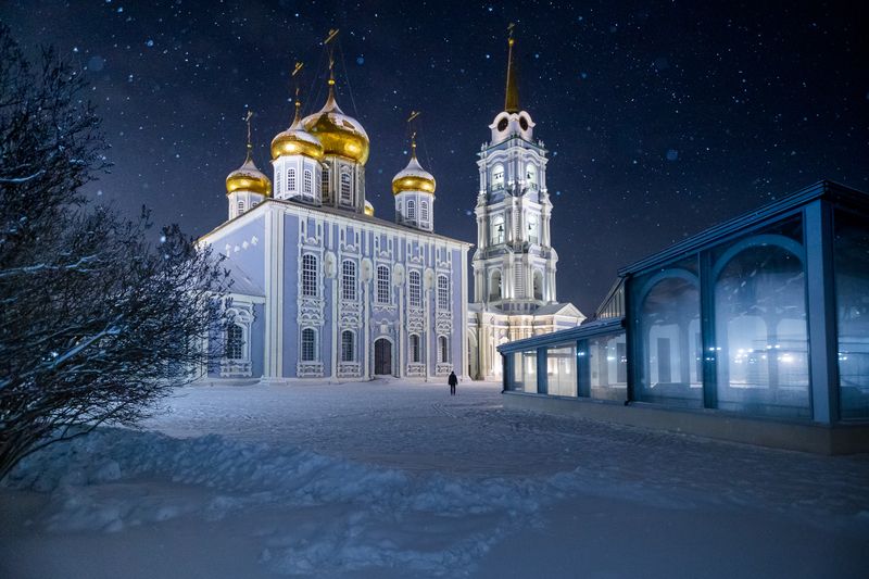 тула, тульский кремль, новый год, 2026, собор, рождество, Ночь перед Рождеством. Успенский собор Тульского кремля.photo preview