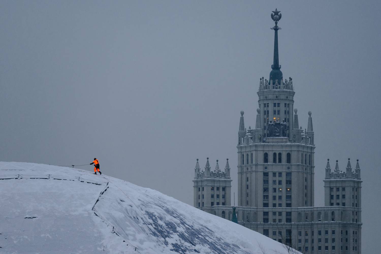 снегопад, москва, зарядье, россия, moscow, street, russia, snowfall, Martyshkin Alexey
