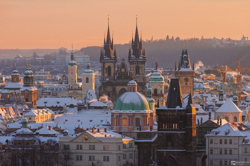 Snow in Praguephoto preview