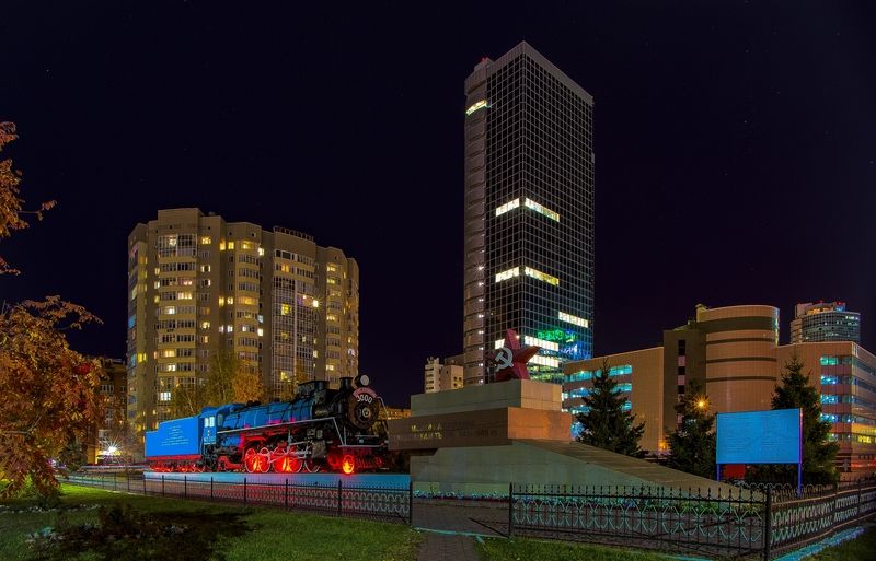 Ночной город Новосибирскphoto preview