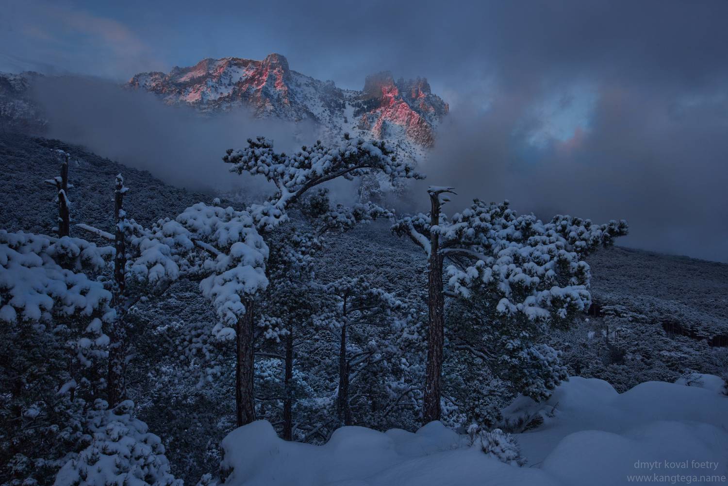 Закатные чертоги Крымской зимы .... Автор: Коваль Дмитр пейзажемагьё, пейзаж-как-виденье, Коваль Дмитр