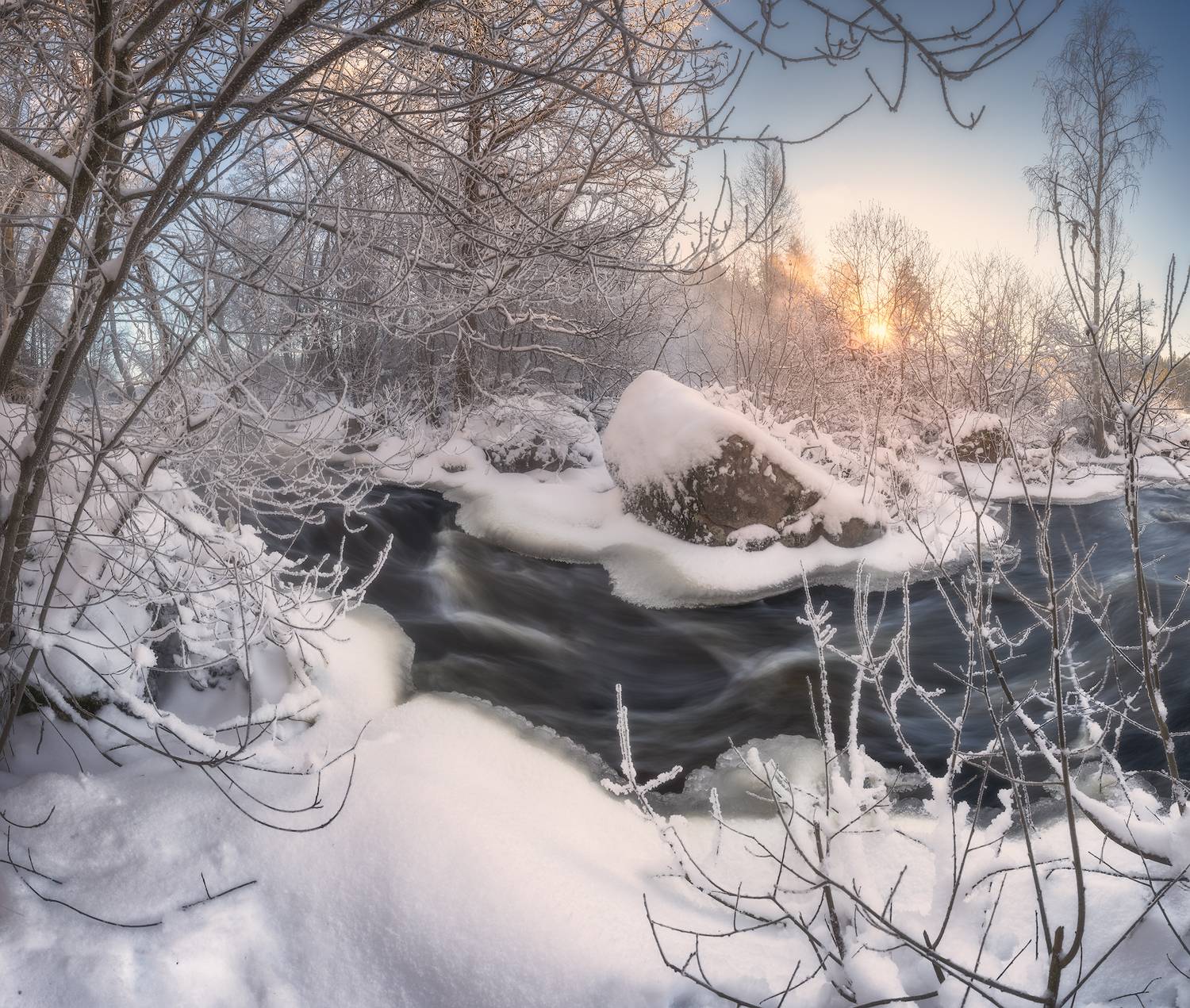 зима, ленобласть, лес, река, Марголин Алексей