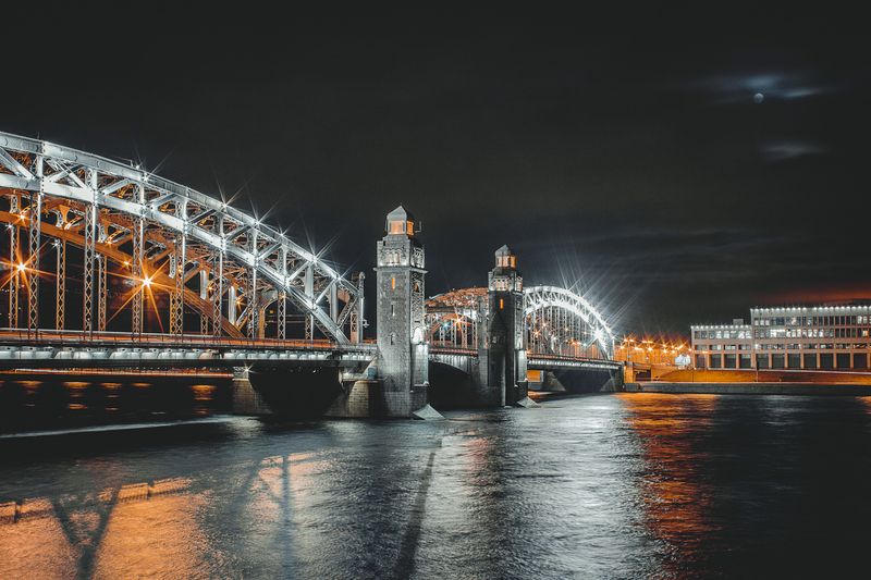 Санкт-Петербург, Питер, Нева, город на Неве Большеохтинский мостphoto preview