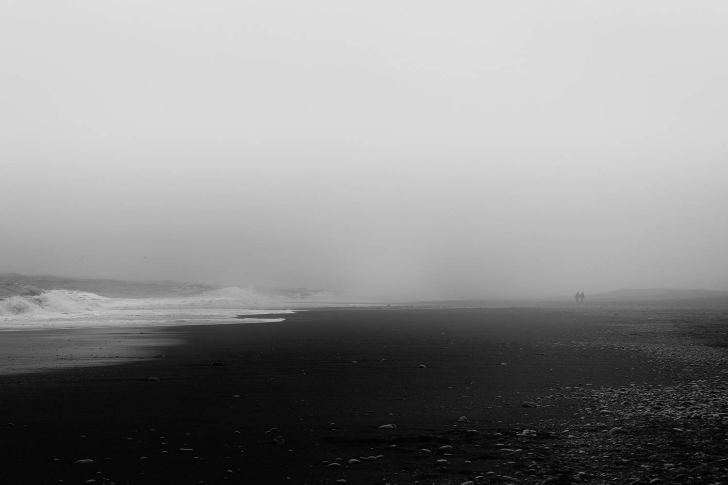 blackandwhite, bnwlandscape, fineartphotography, seascape, minimalism, solitude, emptiness, silence, vulnerability, fog, atmosphere, negative_space, scale, humanfigure, negativespace,, Josefa Calzado Canelada