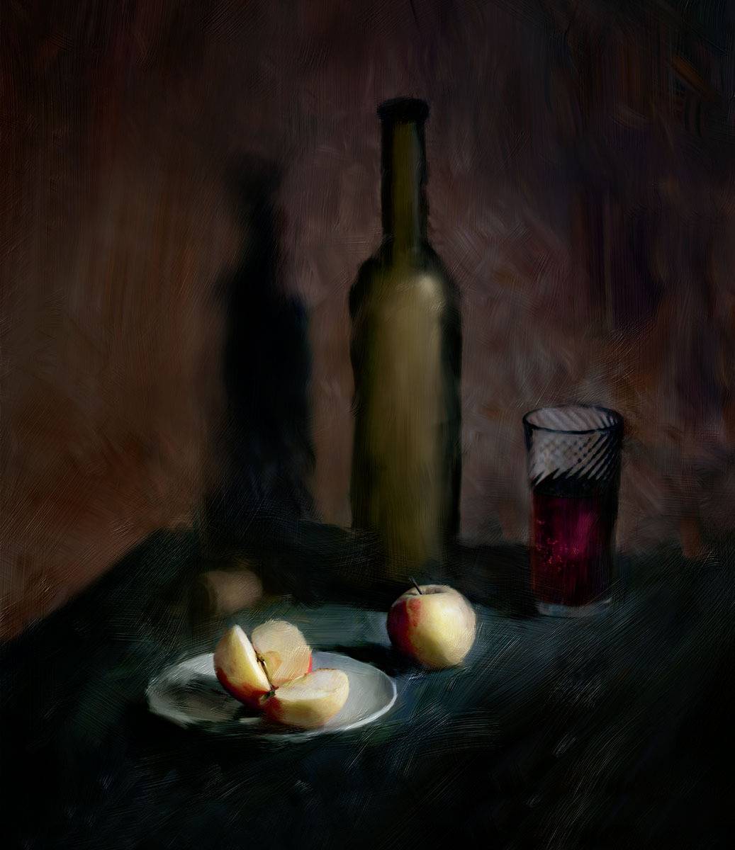 с яблоком. Автор: Viacheslav , Viacheslav