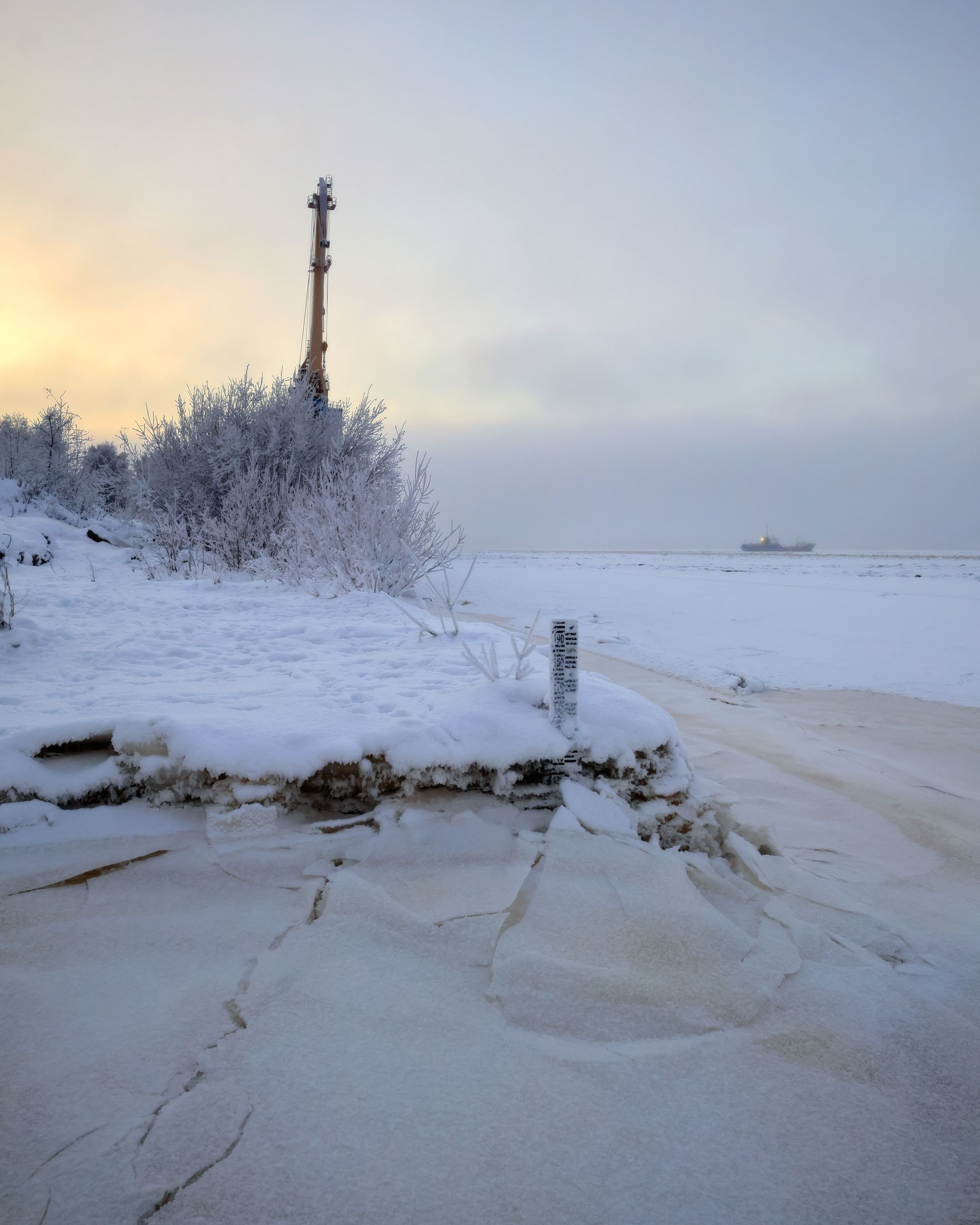 зима, пейзаж, река, навигация На реке...photo preview