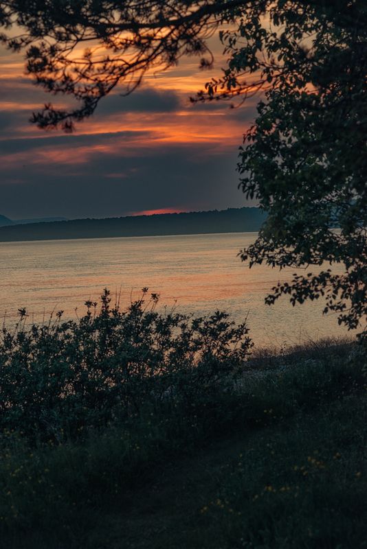 Ангара закат Ангара на закатеphoto preview