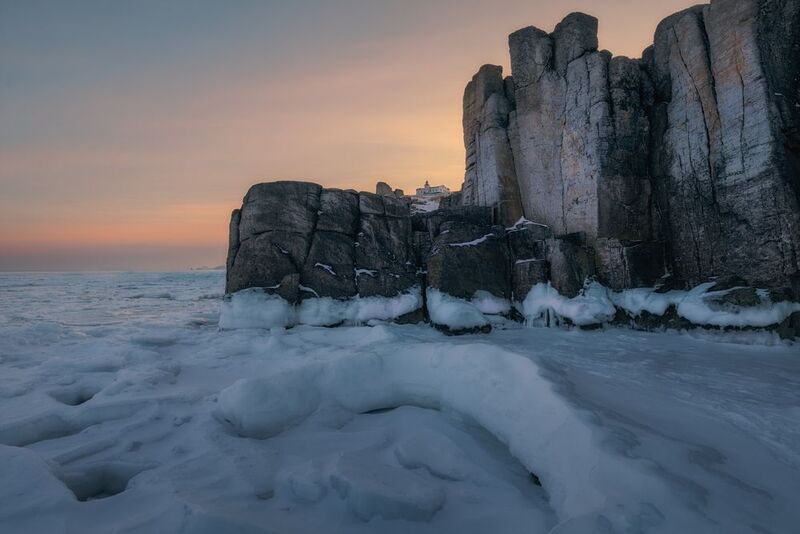 приморье приморский_край мыс_брюса маяк_бюссе японское_море пейзажи_приморья Во льдах Японского моряphoto preview