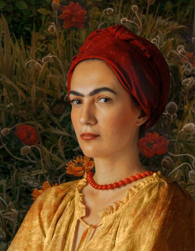 фрида, портрет, цвет, печать, лицо, оммаж, холст, женщина Фридаphoto preview