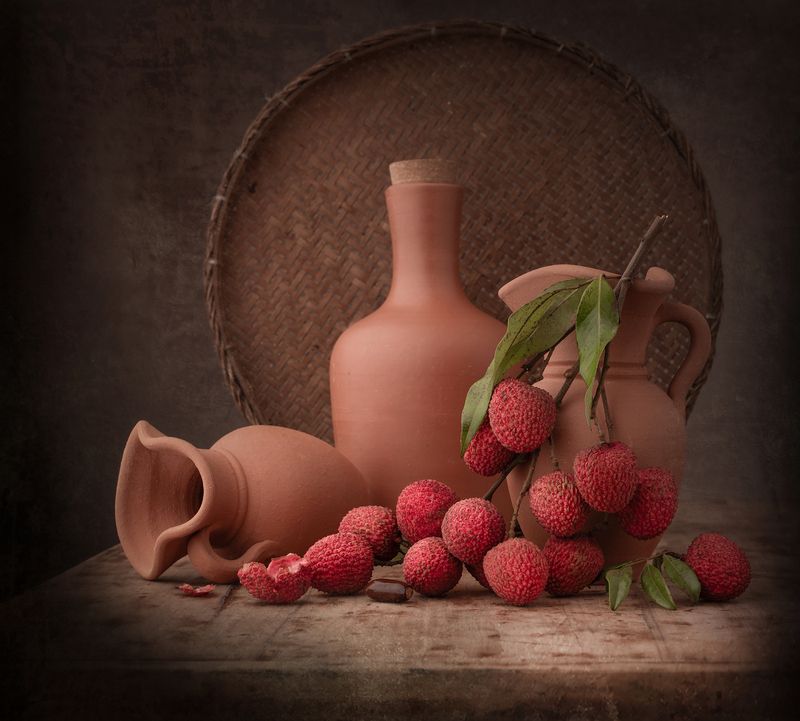 Still life, fruit, red, sweet, texture, colors Lycheephoto preview