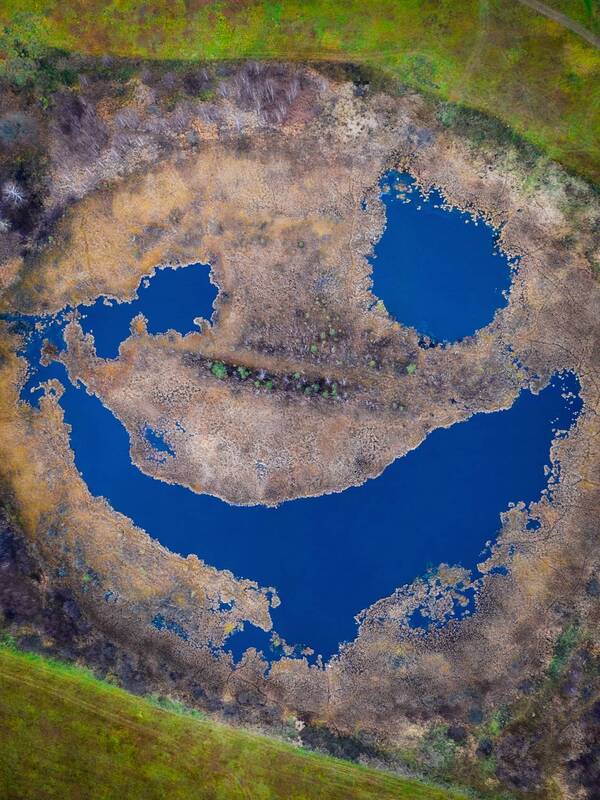 озеро, смайлик, аэросъемка, вид сверху, владимирская область Улыбочку ))photo preview