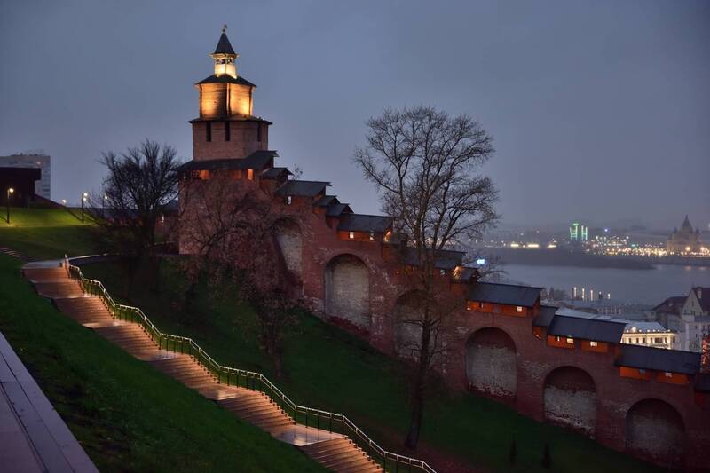 нижний новгород, осень, туман, город, вечер, огни Предзимний вечерний Нижний Новгородphoto preview
