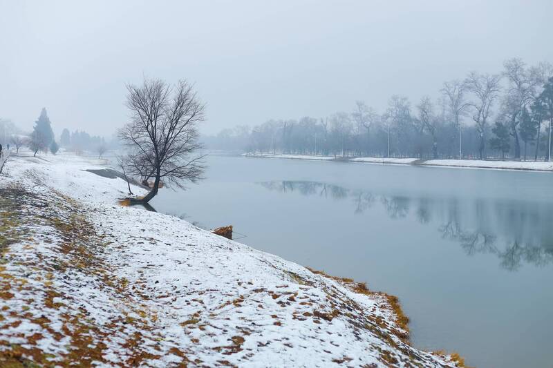 landscape, canon, winter, snow, lake, park, mystic, Snowy lakephoto preview