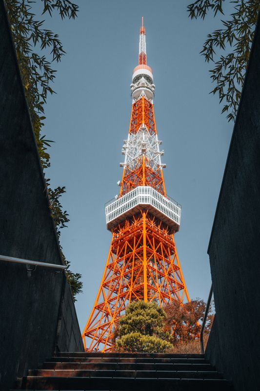 travel, japan, architecture, tokyo, urban, engineering, cityscape, skyline, tourism, modern architecture, tower, tokyo tower, travel photography, vertical, city view, symmetry, landmark, steel structure, telecommunication, travel destination Tokyo Tower.photo preview