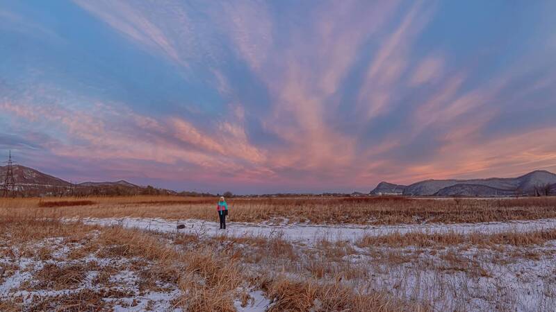 зима, вечер, руднаяпристань Зимний вечер в полях фото превью