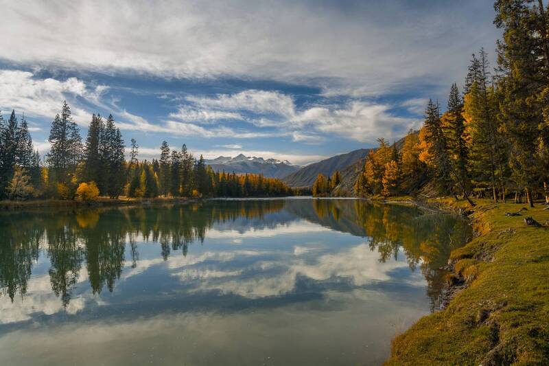 россия, горный алтай,река, отражение,осень Зеркало-рекаphoto preview