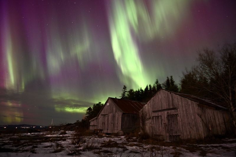 Landscapes, Northern Lights, Norway, Colorful, Winter, Houses,  Когда небо танцуетphoto preview