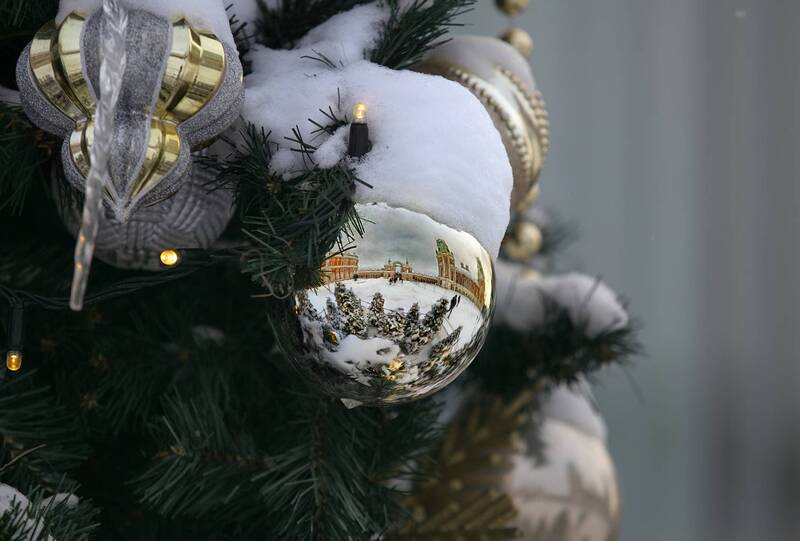 зима, парк, отражение, елочные игрушки, парк царицыно, москва Зима в отраженииphoto preview