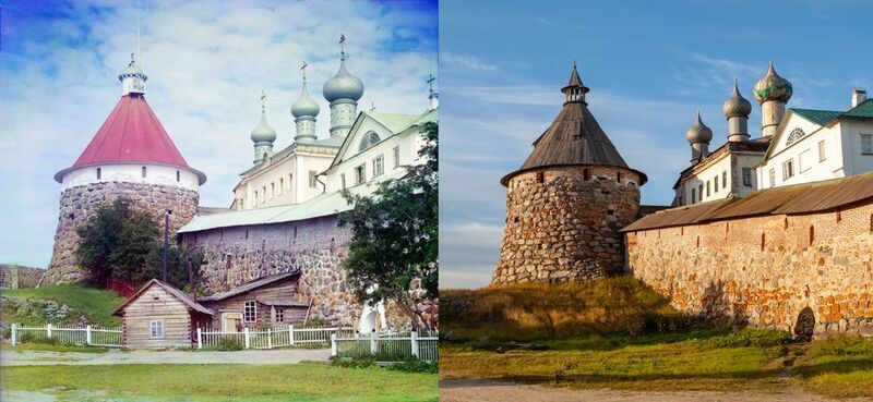 Соловецкий монастырь,прокудин-горский Перекличка веков.Соловки.photo preview