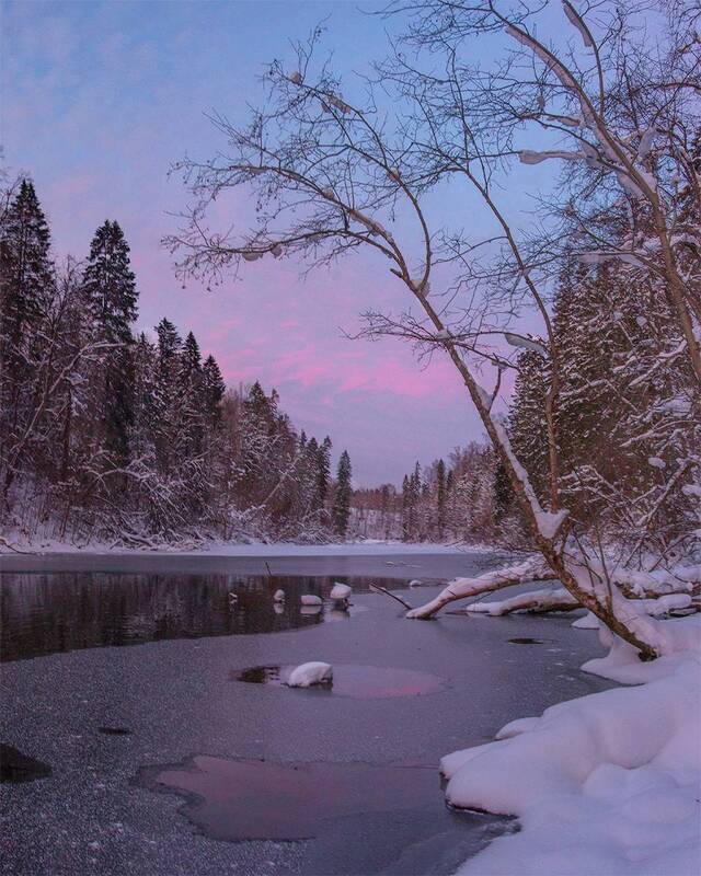 Январское послезакатное фото превью